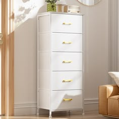 Dresser Ideas Bedroom Small Spaces, White Tall Dresser, Lingerie Cabinet, Drawers For Closet, Narrow Chest Of Drawers, Dresser Nursery, Vertical Dresser, Narrow Dresser, White Dressers