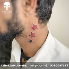 TashanTattoo
AshokTattooWala
S.20. Tirupati plaza
Opp. New bus stand
Near gd modi collage
Palanpur (gujrat)
9586697547
9687533310 Star Tattoos For Men On Neck, Star Neck Tattoo For Men, Neck Tattoo Star, Neck Star Tattoo, Stars Neck Tattoo, Star Tattoo On Neck, Star Neck Tattoos, Neck Tattoo Design, Best Star Tattoos