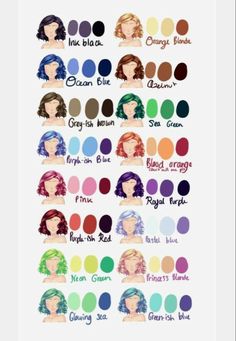 the different shades of hair for each woman