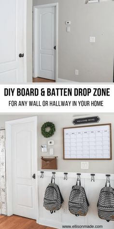 the diy board and batten drop zone for any wall or hallway in your home