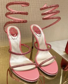 Luxury Pink High Heels, Luxury Pink Party Heels, Luxury Embellished Pink Heels, Luxury Pink Ankle Strap Heels, Crazy High Heels, Luxury Pink Heels With 4-inch Heel, Pink Crocs, Cute High Heels, Luxury Heels