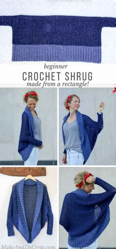 the instructions for how to make a crochet shawl from a rectangle