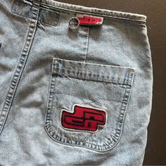 90s Low Rise Jnco Shorts Women’s Low-Profile Covert # 2000 3” Inseam Extremely Rare Have Never Seen Any Pair Like It Open To Offers Waist: 28/29” (But Sits Lower On Hip As They Are Low Waisted) Inseam: 3” Insta @Madzosthrifts #Jnco #Jncojeans #Skater #90s #Surf Jnco Shorts, 90s Surf, Skater 90s, Jnco Jeans, Shorts Women, Low Waisted, Fancy Dresses, Men's Shorts, Low Profile