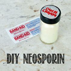 DIY Neosporin that's better than Neosporin. This antibacterial cream is all-natural and has no expiry date! You can use it for ouchies and diaper rash. Shampoo Diy, Healing Ointment, Double Boiler, Young Living Oils, Hand Mixer, Homemade Remedies, Witch Hazel, Raw Honey