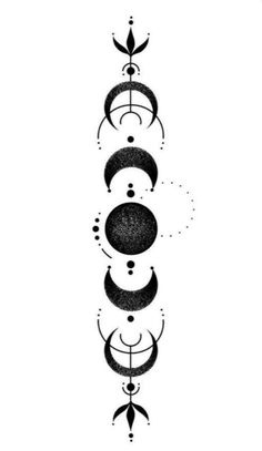 a black and white drawing of three circles with arrows in the middle, on a white background