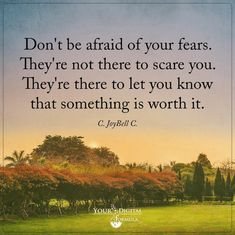 a quote from c joyball about fear