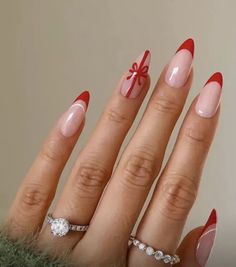 Red Christmas Nails, Best Acrylic Nails, Cute Acrylic Nails, Holiday Nails, Trendy Nails