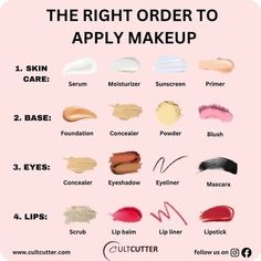 Order To Apply Makeup, Makeup Cantik, Makeup Artist Tips, Face Makeup Tips, Face Makeup Tutorial