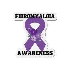 Fibromyalgia Awareness Magnet Purple Ribbon - Die-Cut Magnet - Purple Awareness Ribbon - Car Magnet - Rare Disease- Support  These custom shape magnets bring that bit of extra personality that stands apart. Made with the die-cut technique, these magnets are flexible and highly durable.  Choose between 2 different sizes and get the best fit for your decorating needs.  Please note that the cut line on a printed product can look slightly different than in our mockups. .: Material: Vinyl .: Suitable for outdoor use .: Flexible and durable material .: Black backing Actual colors may vary due to computer monitor settings * The Peachy Spoon Shop is the ONLY authorized seller of this unique item. We continually update our inventory with fresh designs. Check back often for new gift ideas! Click the Rare Disease, Awareness Ribbon, Purple Ribbon, Car Magnets, Awareness Ribbons, Refrigerator Magnets, Computer Monitor, Disease, Magnets