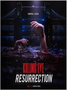 the poster for killing eve resurrection shows two hands reaching out to each other