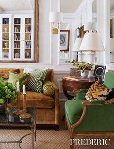 a living room filled with furniture and a fire place