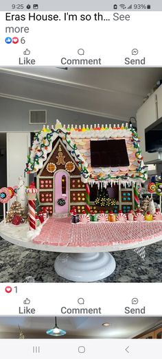 an image of a gingerbread house on instagram