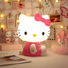 Sanrio Hello Kitty LED Night Lamp - Juneptune Hello Kitty Lamp, Hello Kitty 3d, Sleep Light, Hello Kitty Rooms, Led Night Lamp, Hello Kitty Items, Night Lamp, Night Lamps