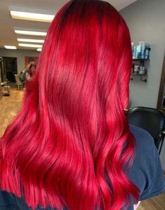 10 Red Formulas Celebrating the Undeniable Color of the Year - Color - Modern Salon Vibrant Red Hair Color Ideas, Pravana Formulas, Neon Red Hair Color, Matrix Red Hair Color Formula, Red Vibrant Hair, So Color Matrix Formulas Red Hair, Pinkish Red Hair, Red Hair Formulas, Bright Red Hair Color