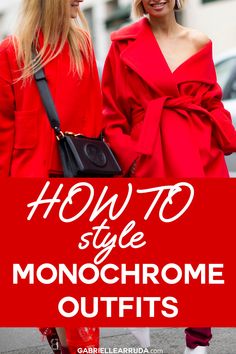 how to style monochrome outfits and how to style a tonal outfit. All orange outfit styling tips. Neutral monochrome outfit ideas. Style tips for dressing in one color outfits. Tonal fashion outfit ideas that anyone can pull off. click for more info #monochromatic #tonalfashion #monochrome Styling Monochrome Outfits, How To Style Monochrome Outfits, Classic Monochrome Outfit, Monochrome Style Women, Monochromatic Looks Outfits, Bright Monochrome Outfit, Monochromatic Christmas Outfit, Gray Monochrome Outfit, Colorful Monochromatic Outfit