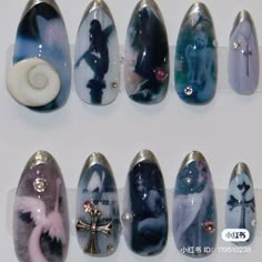 Ever After High Nails, Final Fantasy Nails, Vivxue Nails, Howls Moving Castle Nails, Genshin Nails, Fairytale Nails, Magical Nails, Alice In Wonderland Nails, Wonderland Nails