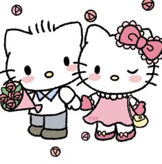 an image of hello kitty and her friend