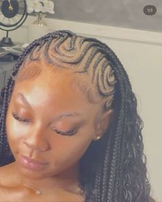 Braids For Black Women With Heart, Fulani Tribe Braids, Black Girls Fulani Braids, Styles To Do With Fulani Braids, Half Black Half Blonde Hair Black Women, Fluina Braids, Fulani Braids No Boho, Short Braided Hairstyles With Curls, Feed In And Sew In