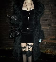 Gothic outfit winter autumn black outfit inspo inspiration post goth girl Afghan coat alternative clothes lana del rey dark feminine Taylor Monson Thigh High Boots Party Outfit, Black Afghan Coat Outfit, Goth Winter Coat, Black Afghan Coat, Goth Autumn Outfit, Lana Del Rey Dark Feminine, Winter Gothic Outfits, Afghan Coat Outfit, Goth Party Outfit