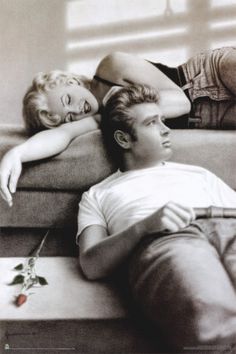 Marilyn Monroe and James Dean. Love this pic. So want one of me and my guy James Dean Marilyn Monroe, James Dean Poster, Marilyn Monroe Movies, Howard Hughes, Norma Jean, Norma Jeane, James Dean, Candy Bowl, 인물 사진