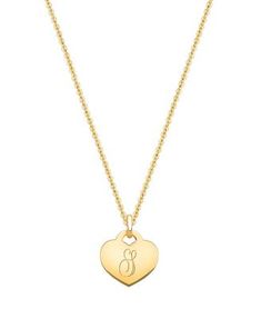 Timeless and classic, this stunning pendant is strung securely onto an extendable chain that allows for this necklace to be worn comfortably for many years. Baby Heart, Engraved Initials, Gold Baby, Big Kid, Jewelry Designs, Big Kids, Initials, Jewelry Design