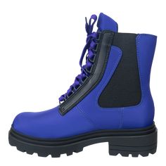 Blue Combat Boots, Utility Boots, Otbt Shoes, Athleisure Shoes, Character Clothing, Never Back Down, Hybrid Design, Blue Boots, Lug Sole