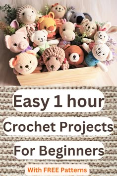 crochet projects for beginners with free patterns easy 1 hour crochet projects for beginners