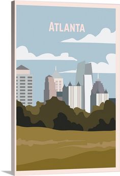 a cityscape with the word atlanta on it