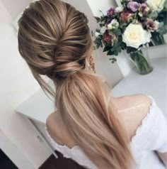 Long Ponytail Hairstyles, Beehive Hair, Bridesmaids Hair, Hairstyles Natural, Hair Styles 2017, Wedding Hairstyle, Wedding Hairstyles For Long Hair, Hair Waves