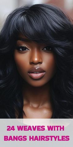 Discover 24 beautiful weaves with bangs hairstyles that combine classic and contemporary elements. Whether you like voluminous curls or sleek, straight bangs, these hairstyles will enhance your look with elegance and flair.