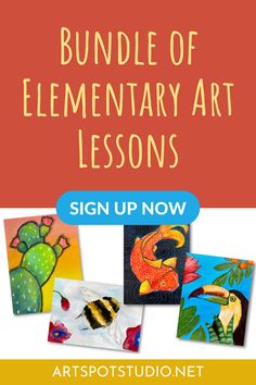 the front cover of an art lesson for children