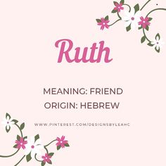 a pink background with white flowers and the words sara meaning princess origin hebrew