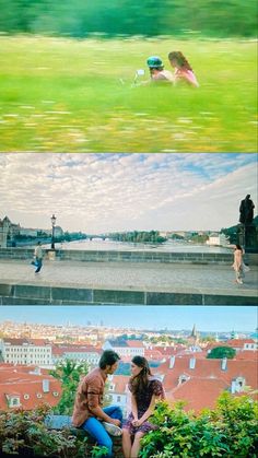 two people sitting on a bench looking at each other