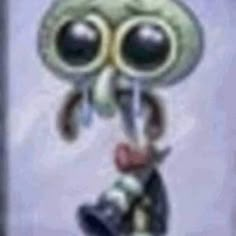 an alien with big eyes is standing in front of the camera