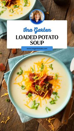 Ina Garten Loaded Potato Soup Stuffed Potato Soup, Ina Garten Potato Soup, Panera Potato Soup Recipe Copycat, French Potato Soup, Potato And Onion Soup, Potato Onion Soup, Bacon Potato Soup, Loaded Potato Soup Recipe, Milk Chicken