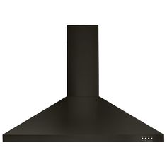 a black stove hood on a white background