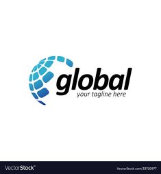 a globe logo with the word global on it