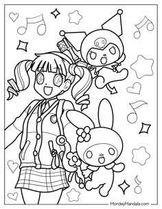 24 My Melody Coloring Pages (Free PDF Printables) My Melody Coloring Pages, My Melody Coloring, Melody Coloring Pages, Family Coloring Pages, Hello Kitty Colouring Pages, Y2k Hello Kitty, My Melody Kuromi, Hello Kitty Coloring, Princess Coloring Pages