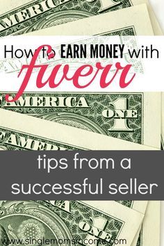 stacks of money with the words how to earn money with fleer tips from a successful seller