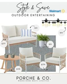 the porch and patio furniture sale is up to 50 % off on select items from walmart