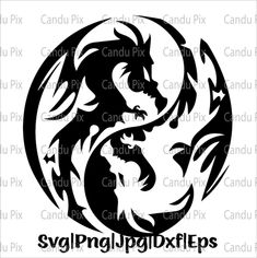 the svl dragon logo is shown in black and white, with an oval background