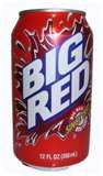 a can of big red soda on a white background