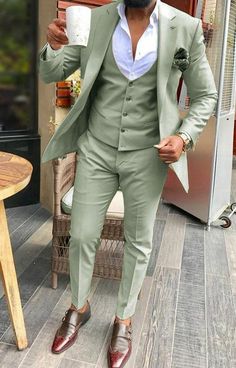 Sage Green Blazer Men, Grad Suits, Green Suits, Men Suit Wedding, Green Suit Men, Olive Green Suit, Mens Wedding Suits