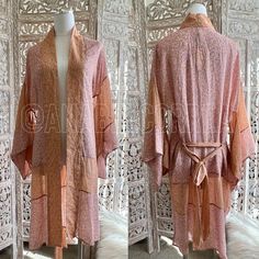 Beautiful Nwt Spell Rae Midi Kimono In Small/ Medium. Samples Are One Of A Kind Never Mass Produced So This Is Priced Accordingly. I Am Not Accepting Trades At The Moment. I’m Looking Only To Sell. This Will Also Be Crossed Posted For Auction On Eay Summer Silk Pink Kimono, Pink Silk Wrap Kimono, Fitted Pink Summer Kimono, Pink Silk Kimono For Spring, Pink Silk Kimono For Beach, Pink Spring Kimono For Daywear, Pink Kimono For Spring Daywear, Elegant Open Front Pink Kimono, Fitted Pink Kimono