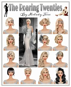 Great Gatsby Dress Ideas Prom, Gaspy Outfits Roaring 20s, 1920s Hair Hat, 1920s Bridal Headpiece, 1920s Wedding Hair Long, Formal Vintage Hairstyles, 1920s Black Women Fashion, Great Gatsby Attire For Women, Great Gatsby Updo Hairstyles