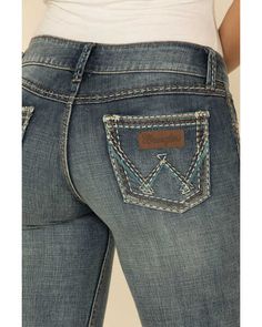 Wrangler Retro Women's Sadie Embroidered Pocket Low Rise Bootcut Jeans, Indigo Embroidery Boots, Embroidered Pocket, Retro Jeans, Low Rise Bootcut Jeans, Western Boho, Retro Women, Jeans Bootcut, Boho Festival, Vintage Inspired Design