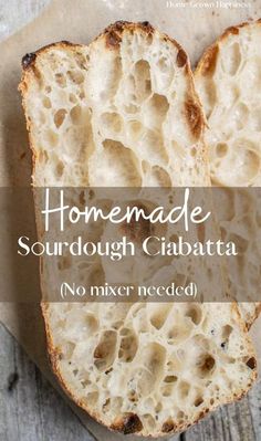 homemade sourdough ciabatta no mixer needed