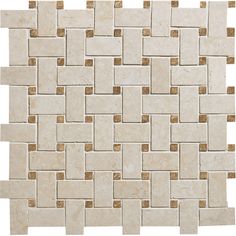 a white and brown mosaic tile pattern