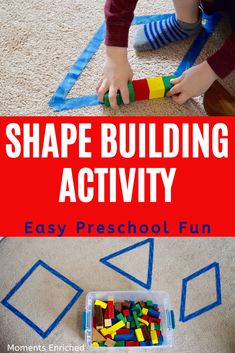 the shape building activity for toddlers to play with is easy and fun it's so much fun