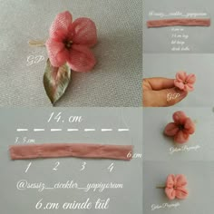 the instructions for how to make flower hair clips